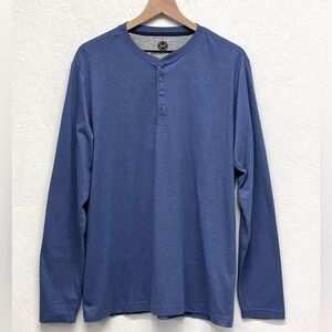 Wp Weatherproof Men's Long Sleeve Brushed 4-Button Henley Shirt - L